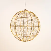 BAL METAAL 300LED IP44 TRAFO MET TIMER EN DIMMER D25CM CLASSIC WARM