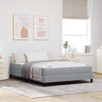 Boxspring bed met matras Lichtgrijs 140 x 190 cm Stof