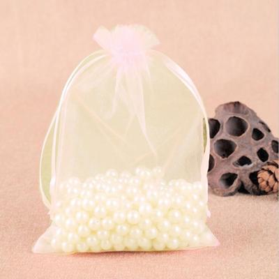 100 PCS geschenk zakken sieraden organza zakje bruiloft verjaardag partij drawable zakjes Gift Bag grootte: 20x30cm (shell roze)