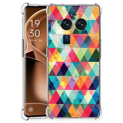 OPPO Find X6 Pro Doorzichtige Silicone Hoesje Geruit OPPO Find X6 Pro Doorzichtige Silicone Hoesje Geruit