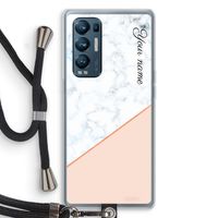 Marmer in stijl: Oppo Find X3 Neo Transparant Hoesje met koord