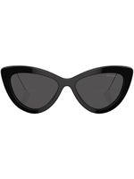 Miu Miu Eyewear lunettes de soleil bicolores à monture papillon - Noir