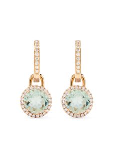 Kiki McDonough boucles d'oreilles pendantes Grace en or 18ct serties de diamants et d'améthyste