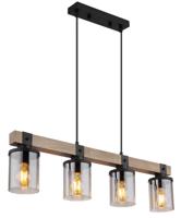 Globo Houten hanglampLila 4-lichts - 15555-4H