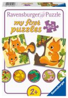 Ravensburger puzzel 9x2 stukjes dieren en hun kinderen - thumbnail