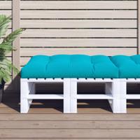 VidaXL Palletkussen 120x80x12 cm stof turquoise