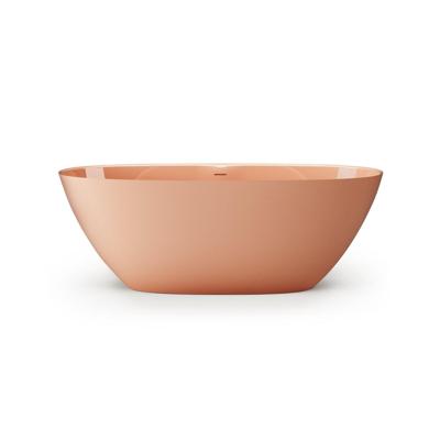 Zeza Element Vrijstaand Bad - 175x76x60cm - solid surface - glans peach (oranje/roze) SW1208811