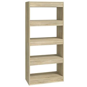 vidaXL Boekenkast/kamerscherm 60x30x135 cm bewerkt hout sonoma eiken