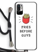 Fries before guys: Xiaomi Redmi Note 10 5G Transparant Hoesje met koord