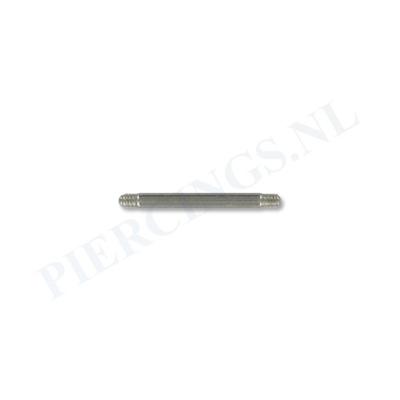 Staafje barbell titanium 1.2 mm 12 mm