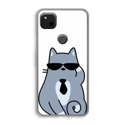 Cool cat: Google Pixel 4a Transparant Hoesje
