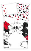 Disney Mickey & Minnie Mouse Dekbedovertrek love - Eenpersoons - 140 x 200 cm - Katoen - thumbnail