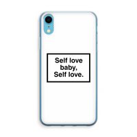 Self love: iPhone XR Transparant Hoesje