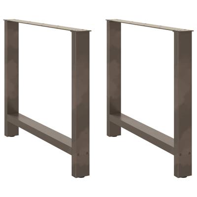 Salontafelpoten 2 st 100x(72-73) cm staal naturel