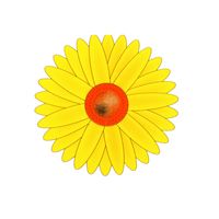 Fruitvliegjes val zonnebloem raamsticker - 3x stickers - geel - diameter 8,5 cm   - - thumbnail