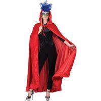 Funny Fashion Halloween verkleed cape met kap - rood - Carnaval kostuum/kleding One size  - - thumbnail