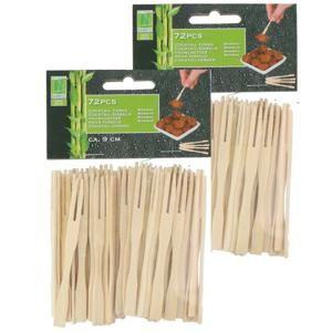 Hapjes/sate prikkers/spiesjes - bamboe hout - 144x stuks - 9 cm