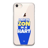 Laat de zon in je hart: iPhone 8 Transparant Hoesje