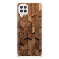 Bumper Hoesje voor Samsung Galaxy A22 4G | M22 Wooden Cubes