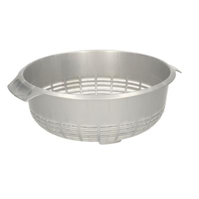 Plasticforte groente - pasta - rijst afgieten vergiet - kunststof - zilver - 27 x 23 x 9 cm