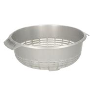 Plasticforte groente - pasta - rijst afgieten vergiet - kunststof - zilver - 27 x 23 x 9 cm