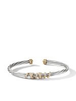 David Yurman bracelet Helena Center Station en or 18ct et argent sterling pavé de diamants (4 mm)