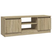 The Living Store Tv-kast Classic Sonoma Eiken - 102x30x36cm - Stevig houten meubel - thumbnail