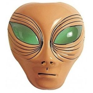 Alien verkleed masker bruin voor volwassenen   -