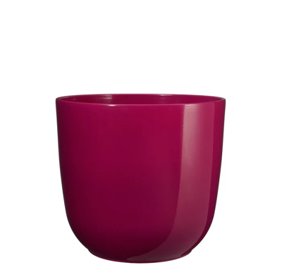 Tusca pot rond fuchsia h16xd17cm - Mica decorations