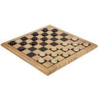 Houten damspel met damstukken en bord - 28 x 28 cm - Denkspellen - Dammen