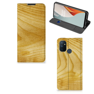 OnePlus Nord N100 Book Wallet Case Licht Hout