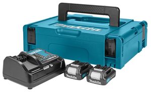 Makita Accessoires Power source kit: DC10SA lader + 2x BL1020B 10,8V Li-Ion schuifaccu - 2,0Ah  - 197657-7