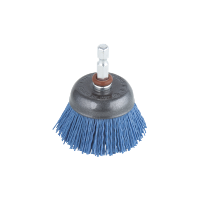 Wolfcraft Nylon-komborstel | Blauw | 6-kant schacht | Ø50mm | 1 stuk - 2728000