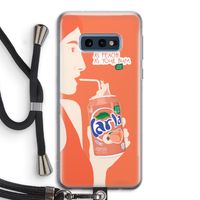 Peach please!: Samsung Galaxy S10e Transparant Hoesje met koord