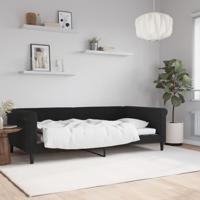 Slaapbank 100x200 cm fluweel zwart