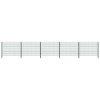 Schuttingpaneel met palen 8,5x1,2 m ijzer groen