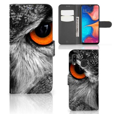 Samsung Galaxy A30 | Telefoonhoesje | Met pasjeshouder | Uil