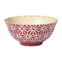 Schaaltje Aniek groot - bordeauxrood/geel - ø15.5x7 cm Schaaltje Aniek groot - bordeauxrood/geel - ø15.5x7 cm