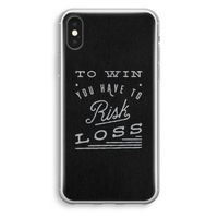 Risk loss: iPhone XS Transparant Hoesje Risk loss: iPhone XS Transparant Hoesje