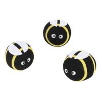 HI drogerballen/wasbollen - 3x stuks - bijen - voor zachte/kreukvrije was