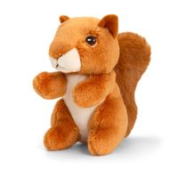 Pluche knuffel dier rode eekhoorn 12 cm