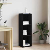 Boekenkast Zwart Eiken 36x30x114 cm Bewerkt Hout