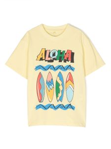 Stella McCartney Kids t-shirt à imprimé Aloha - Jaune