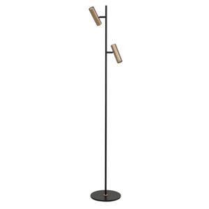 Highlight VloerlampTrend 2-lichts zwart met messing - V4732.38