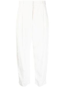 Stella McCartney pantalon court à design plissé - Blanc