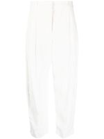 Stella McCartney pantalon court à design plissé - Blanc