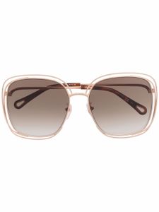 Chloé Eyewear lunettes de soleil à monture oversize - Métallisé