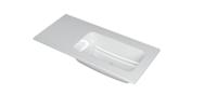 INK Wastafel Faktor polystone rechts zonder kraangat 100 cm x 45 cm x 1,5 cm Glans wit 3407017