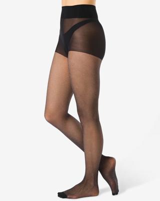HEMA Dames fashion netpanty glitter zwart (zwart)