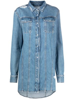 IRO veste en jean à coupe longue - Bleu